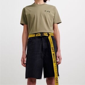 Off-white yellow and black industrial belt